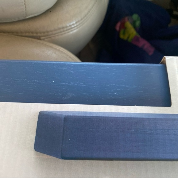 Shelves for Wall Melannco Floating Wall Shelves Set of 4 NAVY Finished NEW W/Box - Picture 3 of 6